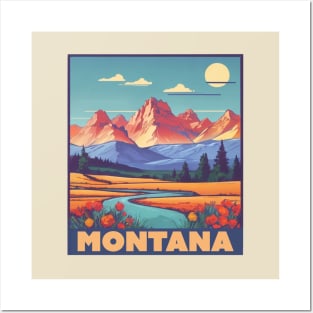 Montana Vintage Design Posters and Art